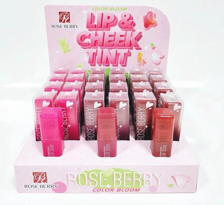 Rose Berry Color Bloom  Lip & Cheek Tint [Conf. da 27 pezzi]