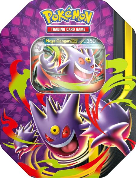 Pokémon: scatola da collezione Mega Chiarodiluna - Mega Gengar-Ex del GCC Pokémon (4 buste di espansione e 1 carta promozionale olografica), Edizione in Italiano