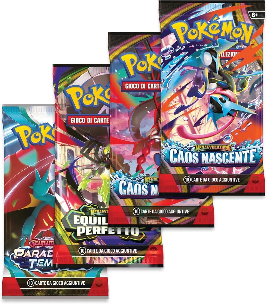 Pokémon: scatola da collezione Mega Chiarodiluna - Mega Clefable-Ex del GCC Pokémon (4 buste di espansione e 1 carta promozionale olografica), Edizione in Italiano