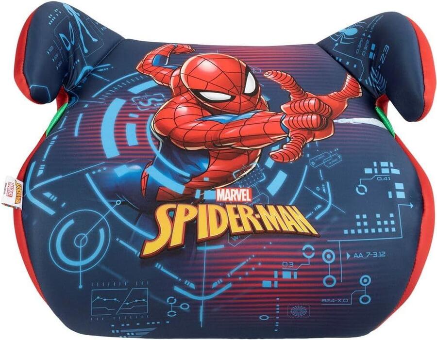 Marvel Spiderman Seggiolino Alzatina Auto Bimbi I-Size ECE R129. Rialzo Auto Per Bambini 6-12 Anni, 125-150cm, 22-36Kg