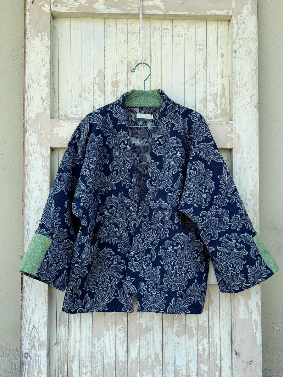 Kimono jeans lavorato 