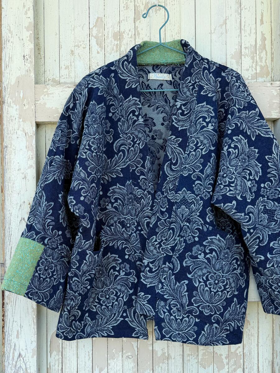 Kimono jeans lavorato 