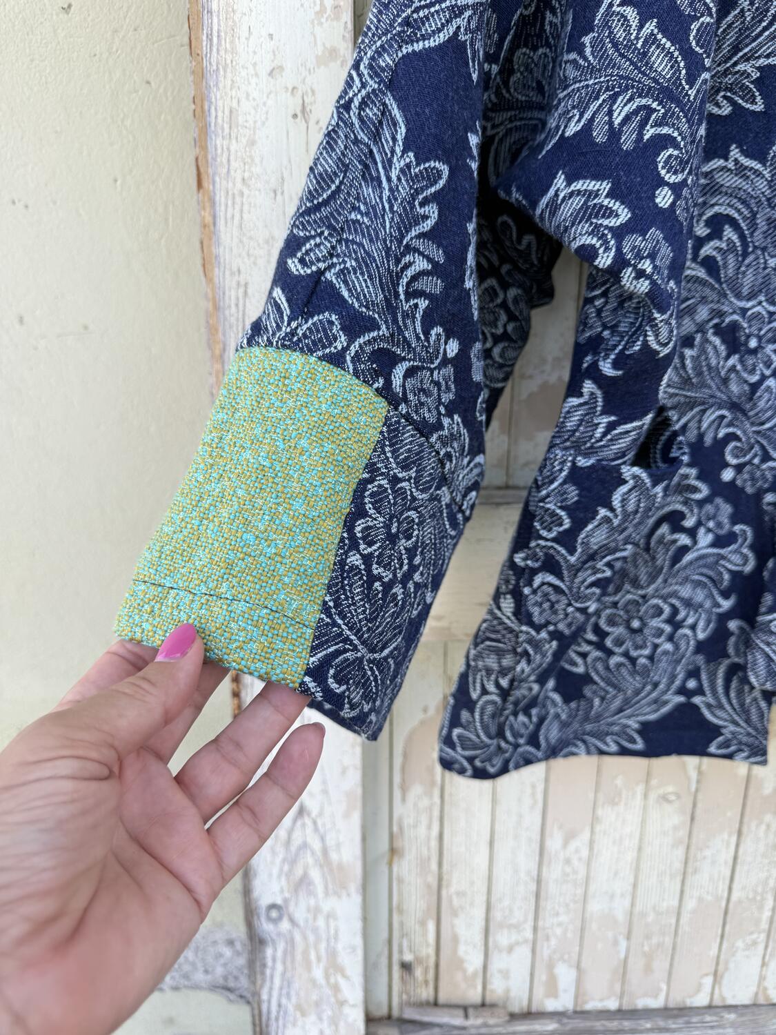 Kimono jeans lavorato 