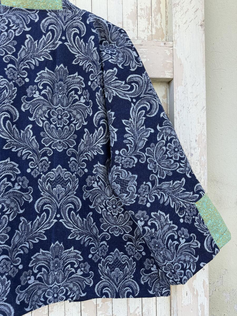 Kimono jeans lavorato 