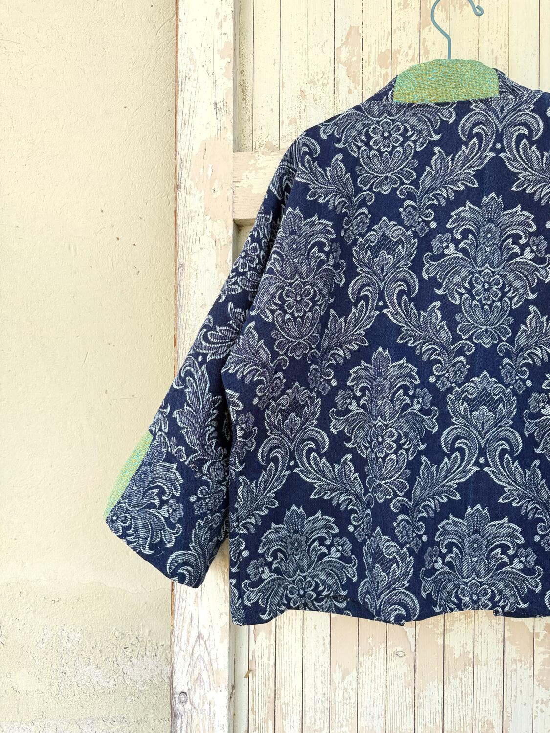 Kimono jeans lavorato 