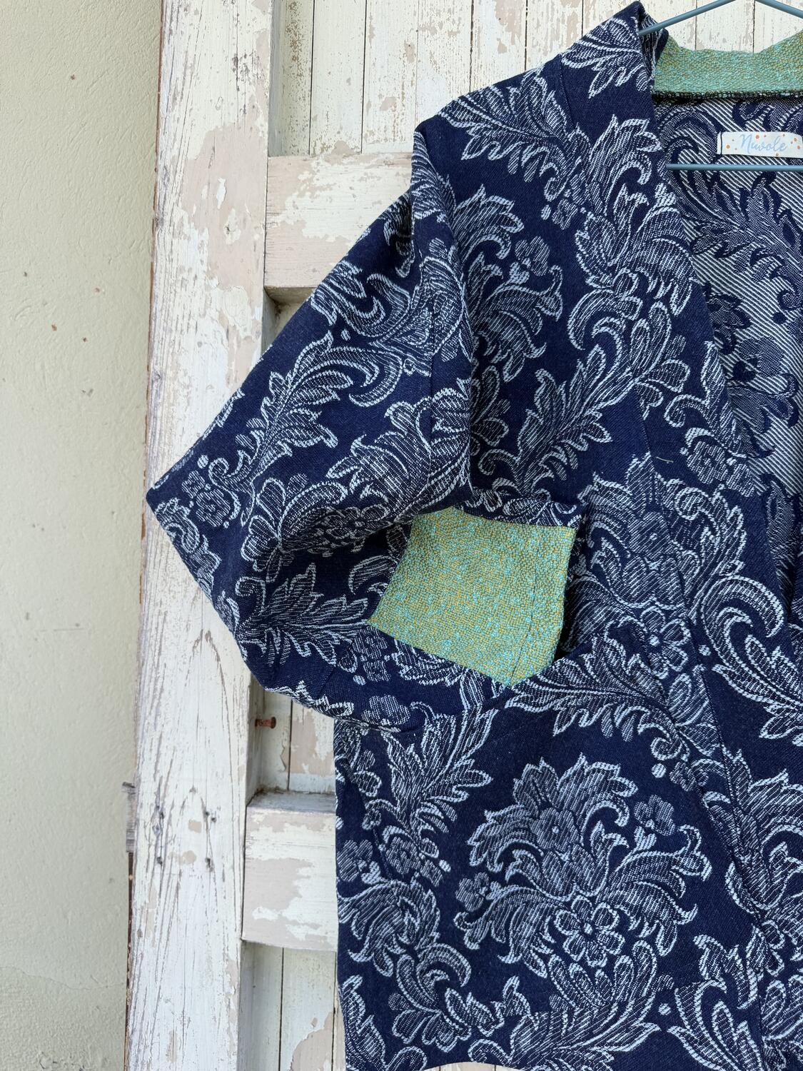 Kimono jeans lavorato 