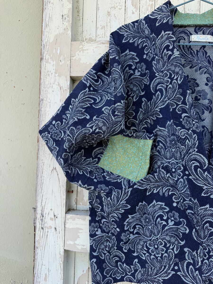 Kimono jeans lavorato 