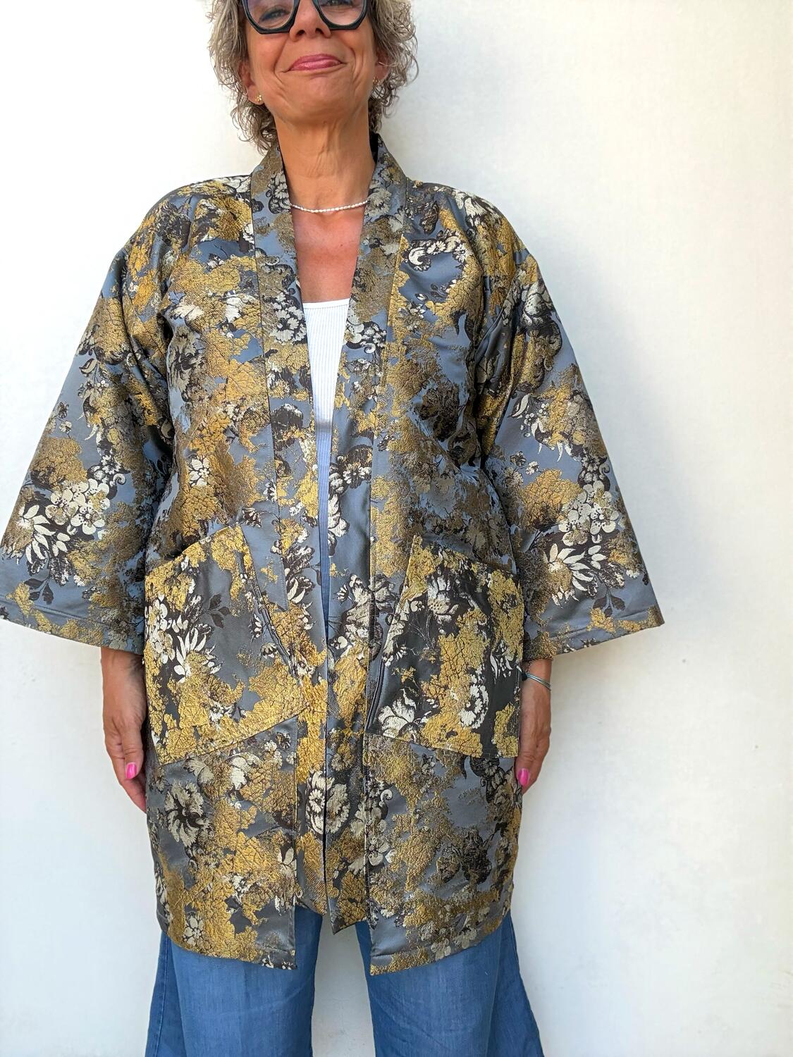 Kimono avio e oro