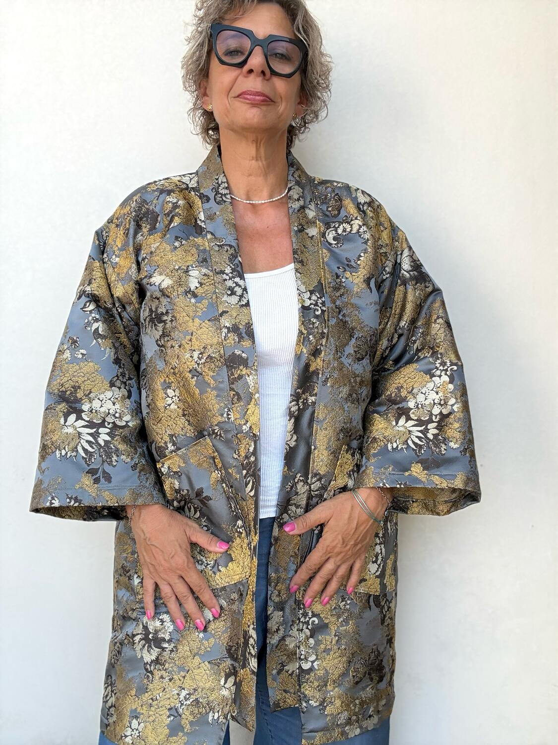 Kimono avio e oro