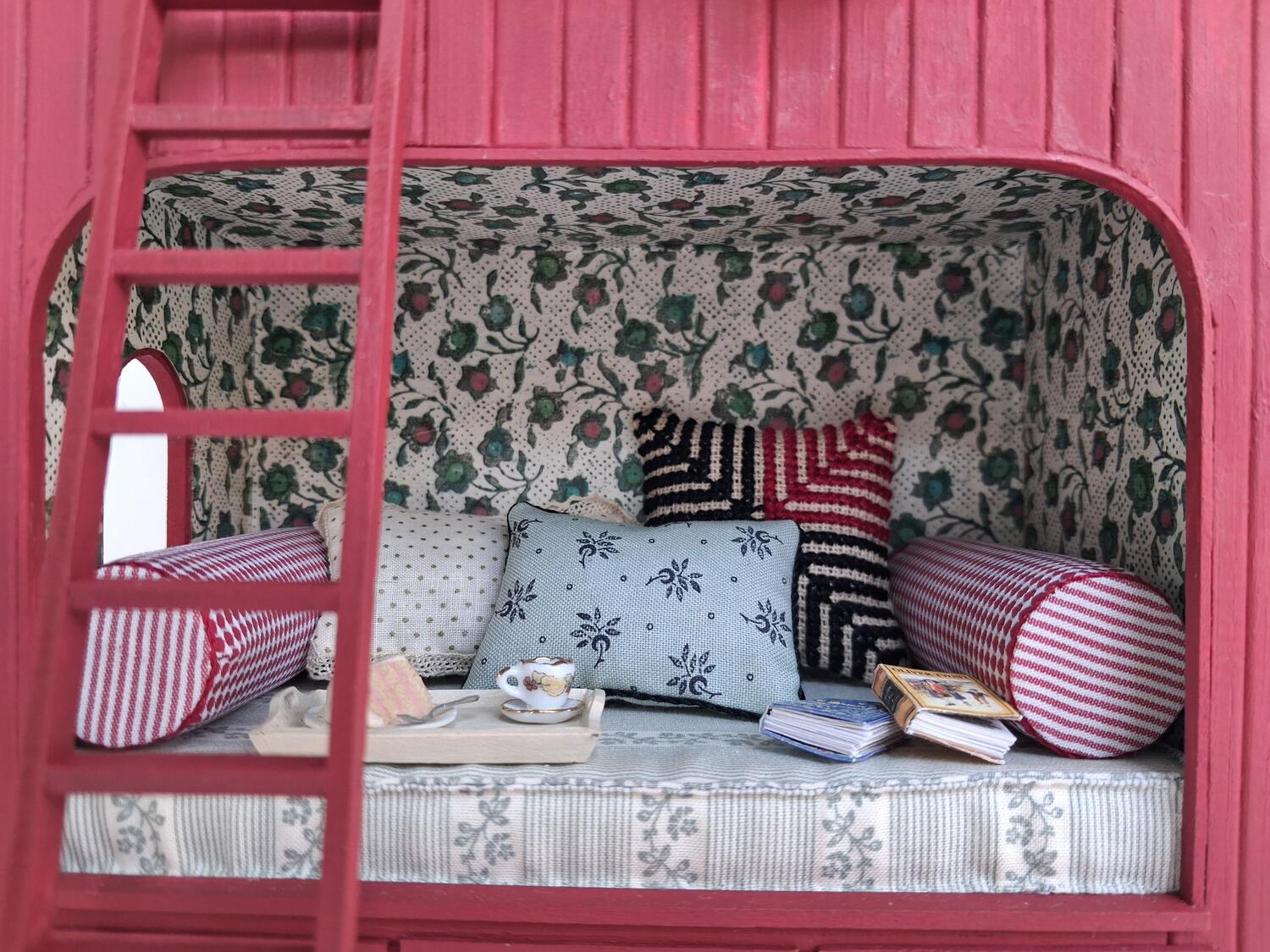 Rectory bed and book nook