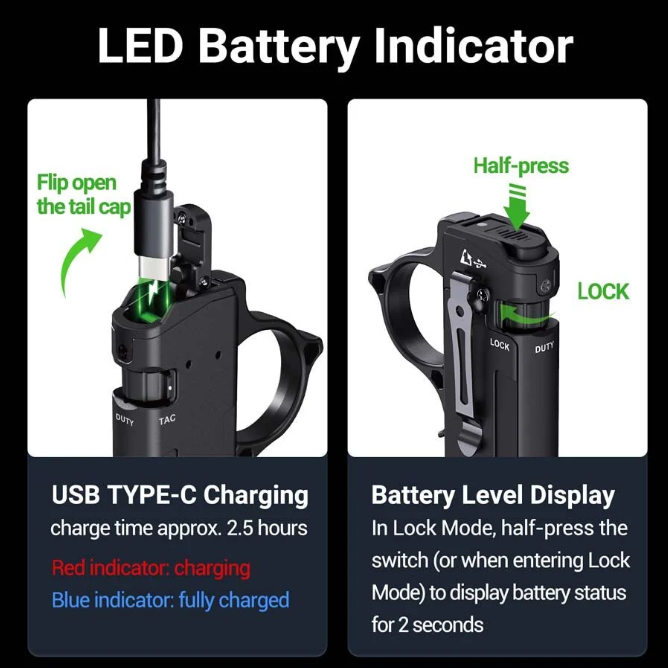 NEXTORCH TA70 ULTRASLIM Tactical Ricaricabile 3500 Lumens LED