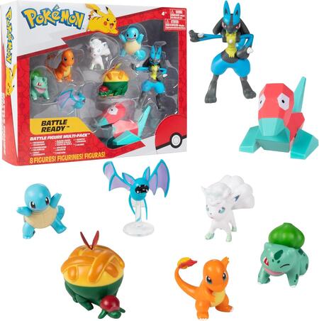 Pokémon PKW3063 - Set di personaggi ufficiali, confezione multipla, 8 pezzi