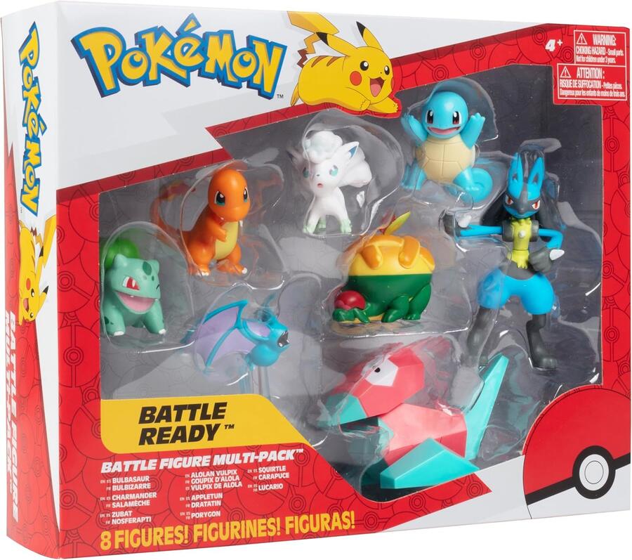 Pokémon PKW3063 - Set di personaggi ufficiali, confezione multipla, 8 pezzi