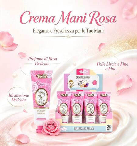 Tertio Crema Mani Rose [Conf. da 24 pezzi]