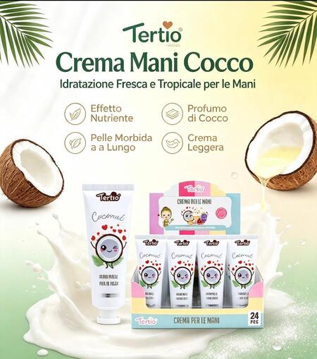 Tertio Crema Mani Cocco [Conf. da 24 pezzi]