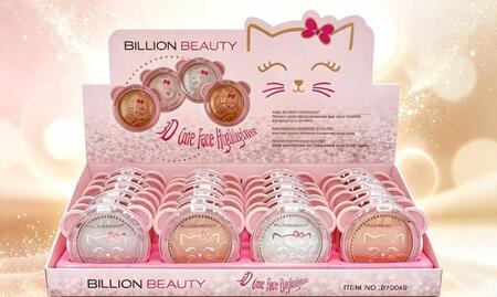 Billion Beauty 3D Cate Face Highlighter [Conf. da 24 pezzi]