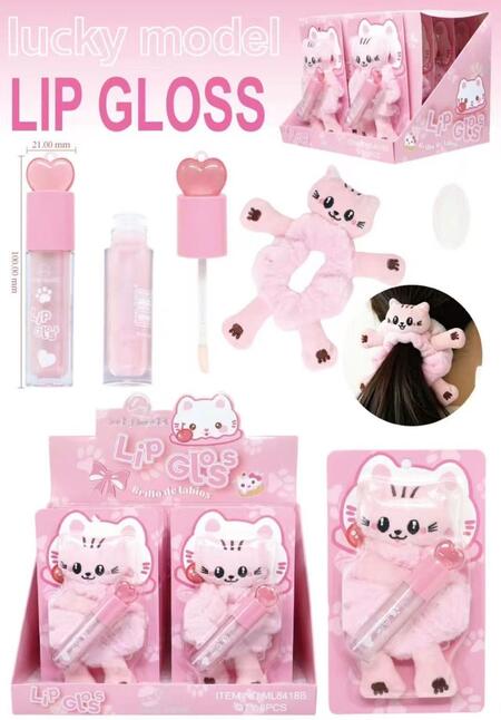 Lucky Model Lip Gloss + Codino [Conf. da 8 pezzi]