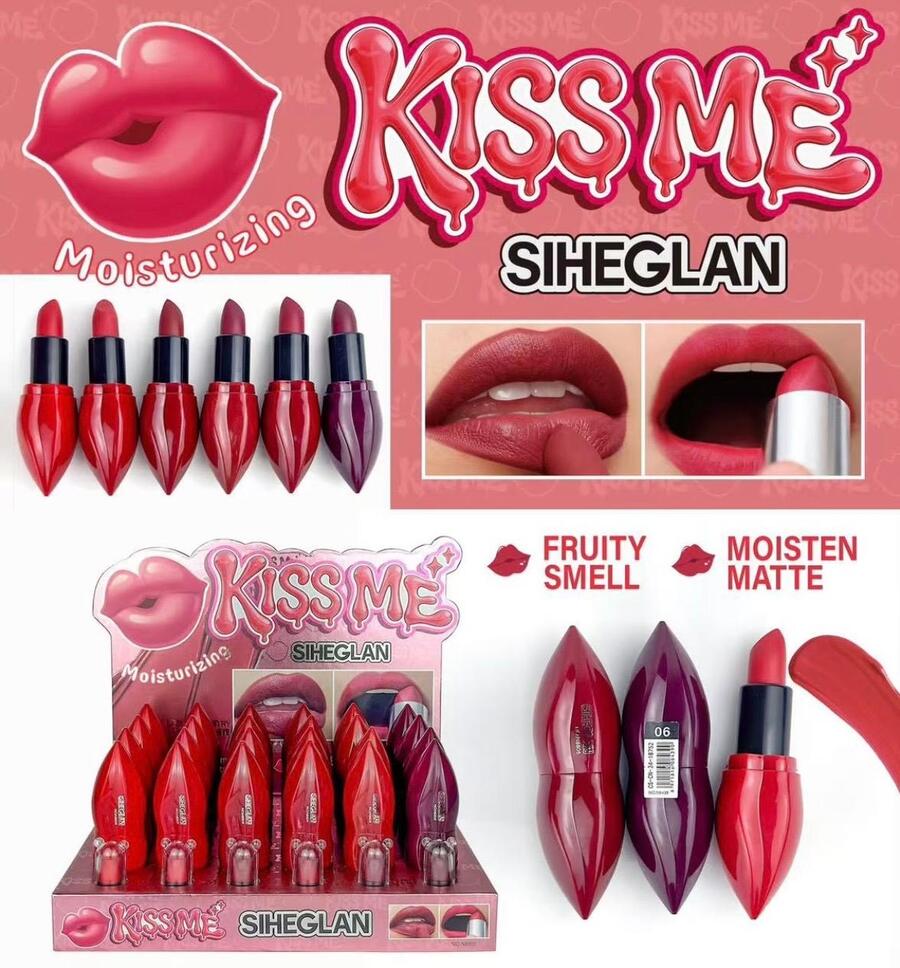 Siheglan Kiss Me  Lipstick [Conf. da 24 pezzi]