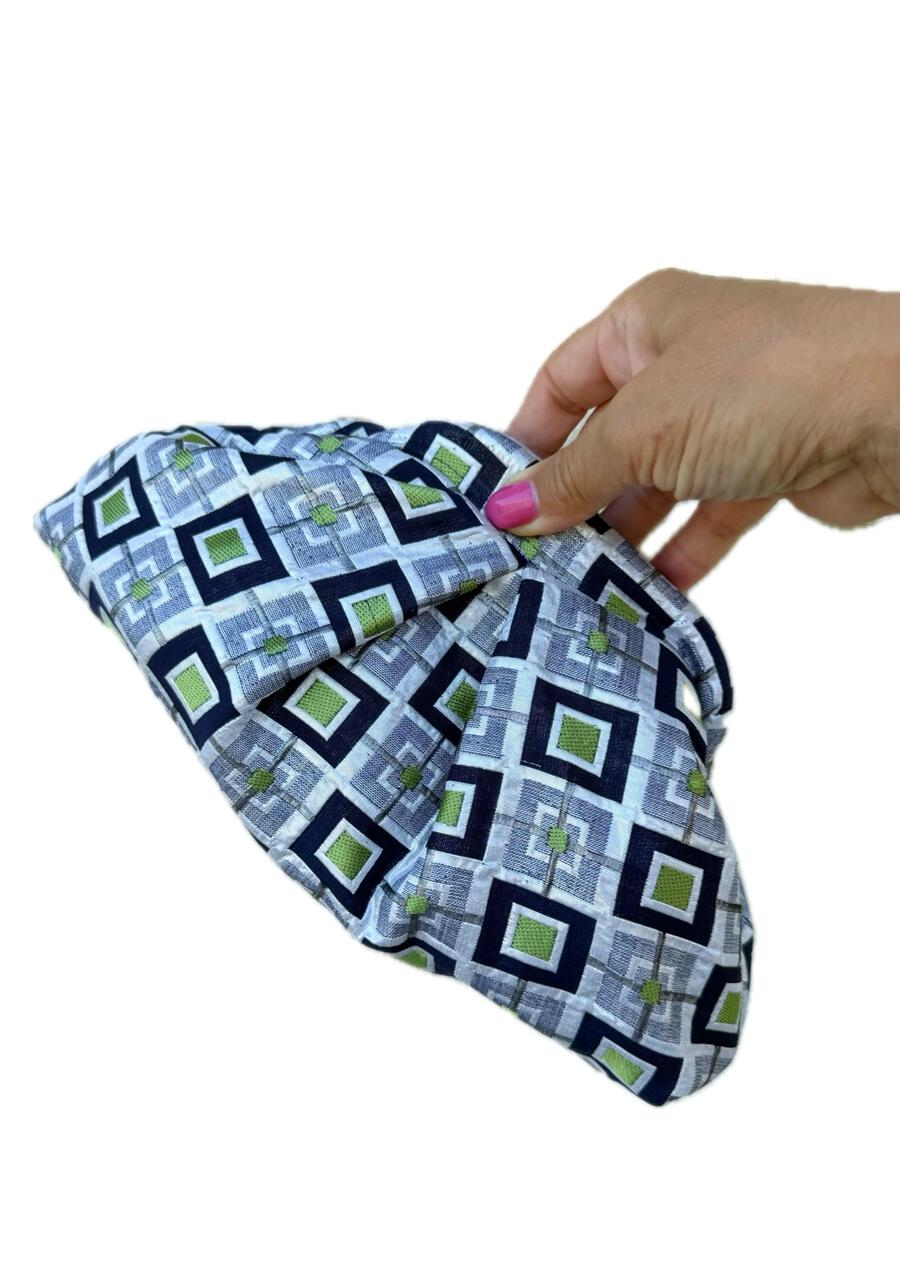 MINI Soft Bag argento e verde mela