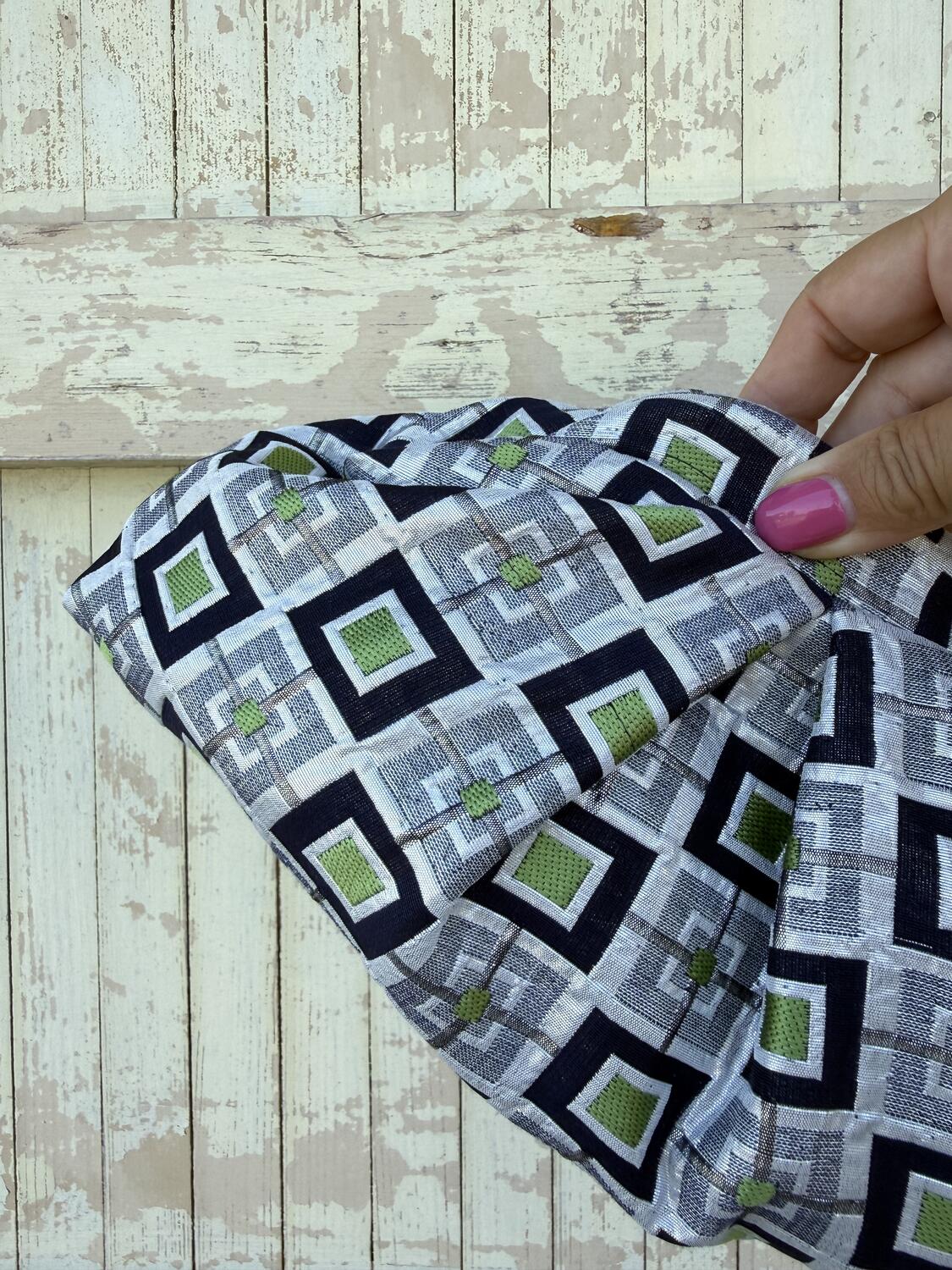 MINI Soft Bag argento e verde mela
