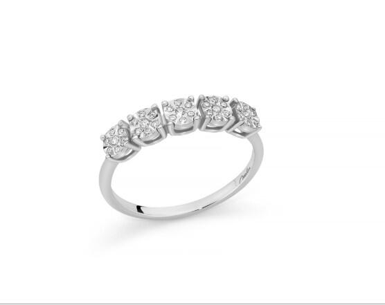 lid4210 Anello Veretta di diamanti Miluna -
