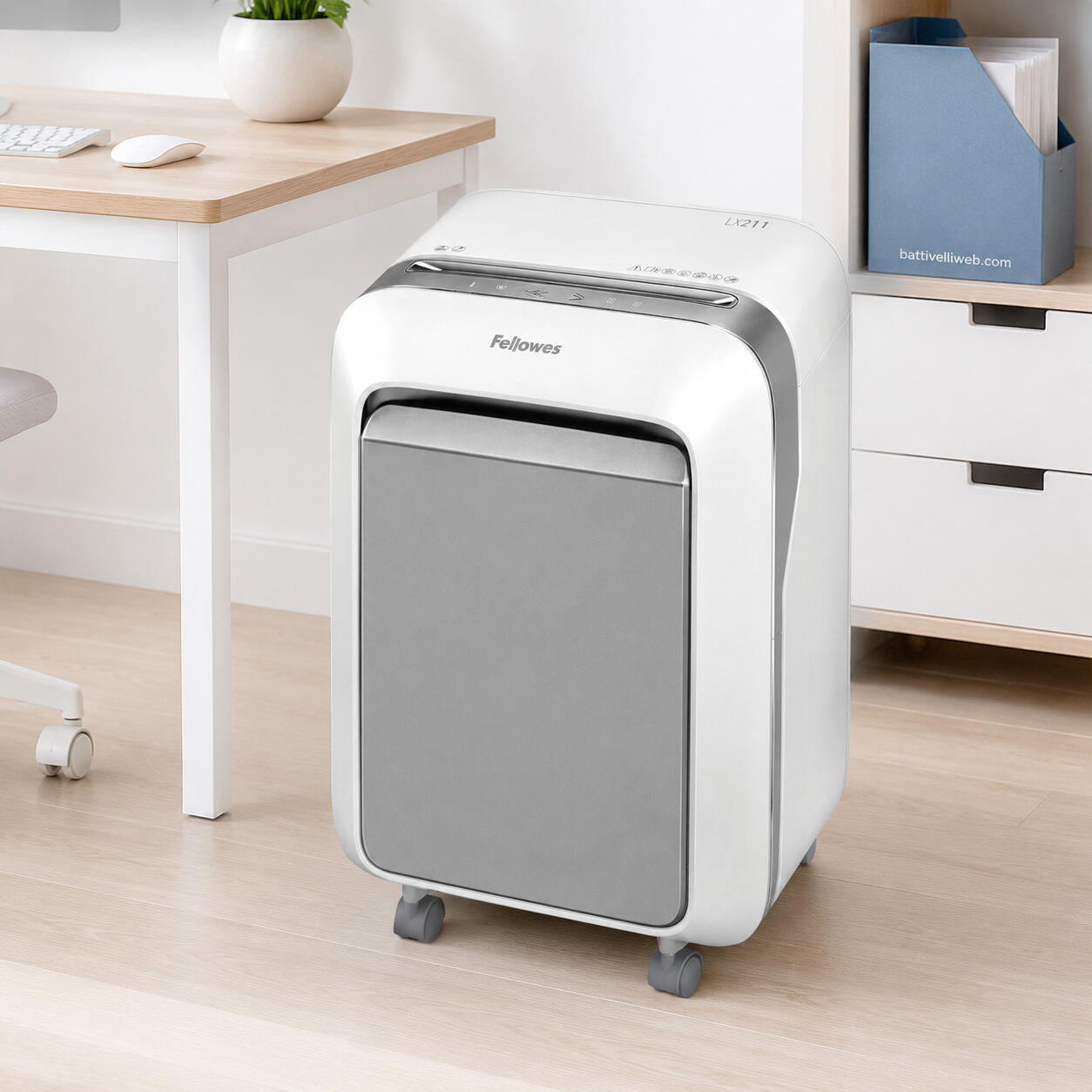 Distruggidocumenti a microframmenti LX-211 bianco Fellowes