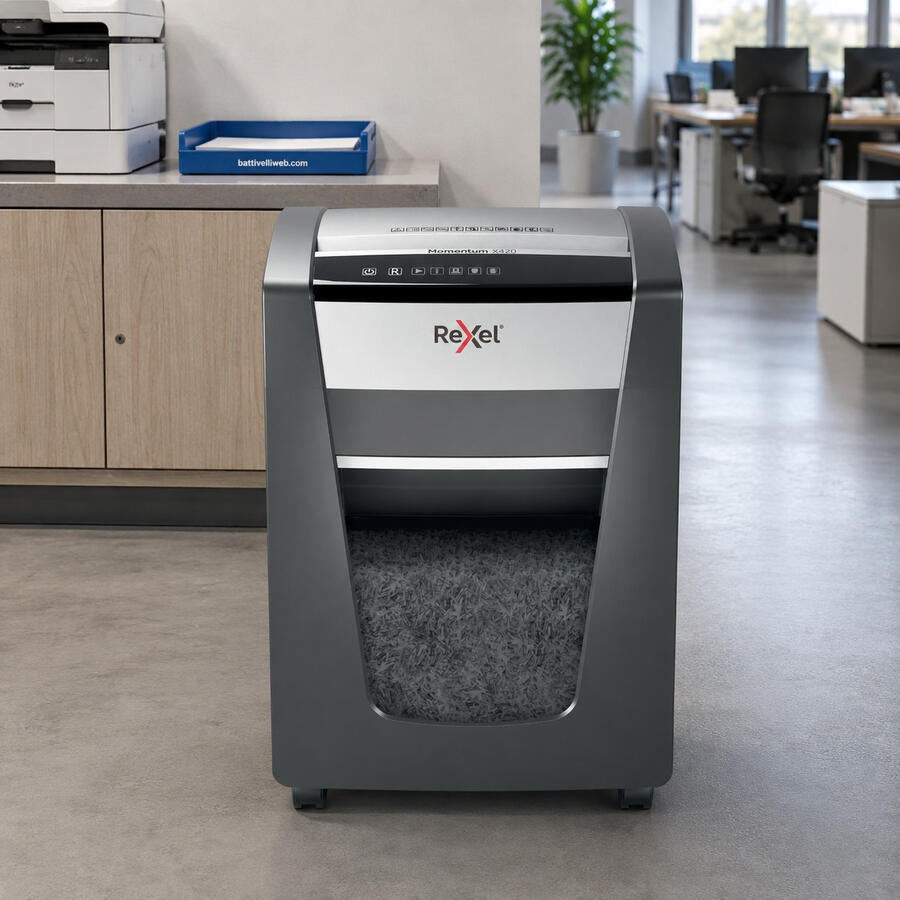 Distruggidocumenti a frammenti Momentum X420 Rexel