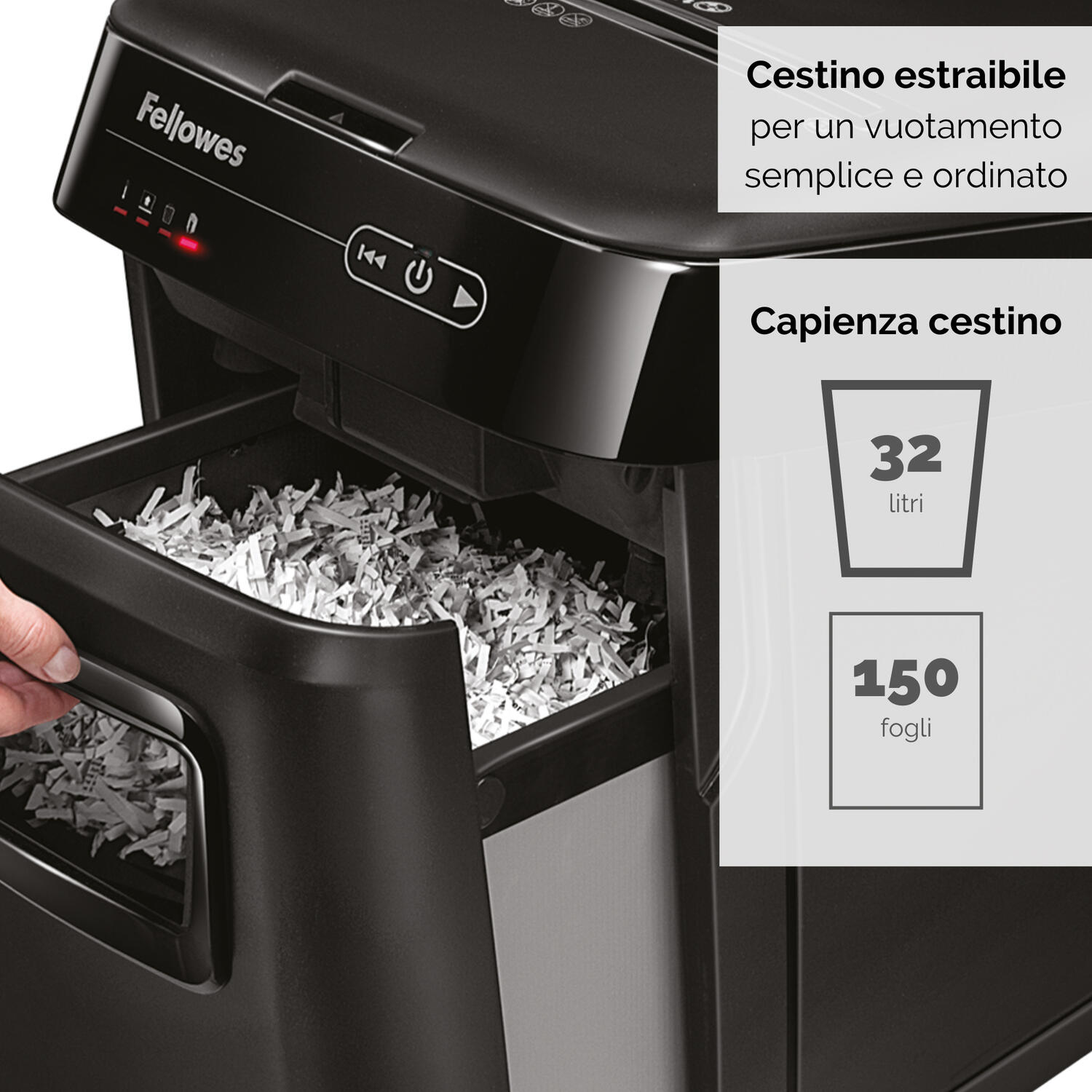 DISTRUGGIDOCUMENTI A FRAMMENTI Automax 150C FELLOWES
