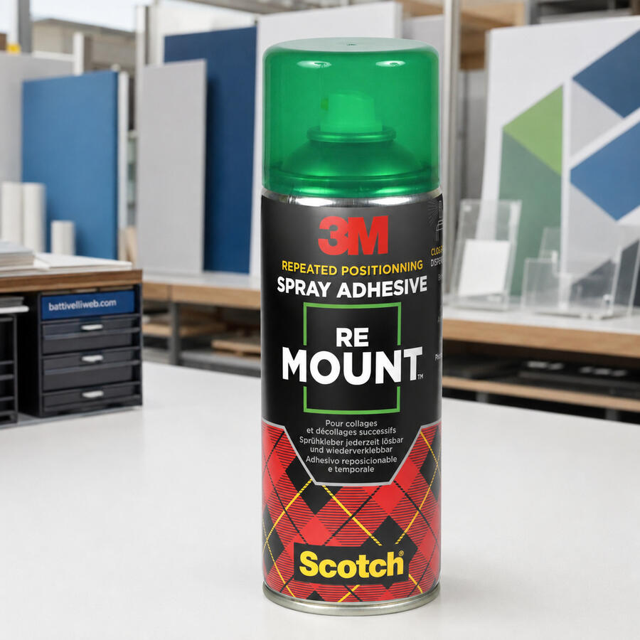 Adesivo Spray RE-MOUNT Trasparente Rimovibile 400 ml 3M