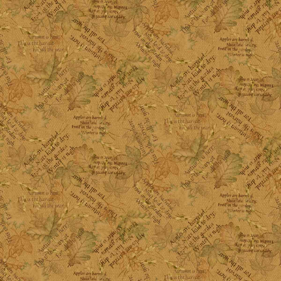 3633-33 tessuto americano Bountiful Blessings gold taglio 25x110 cm 