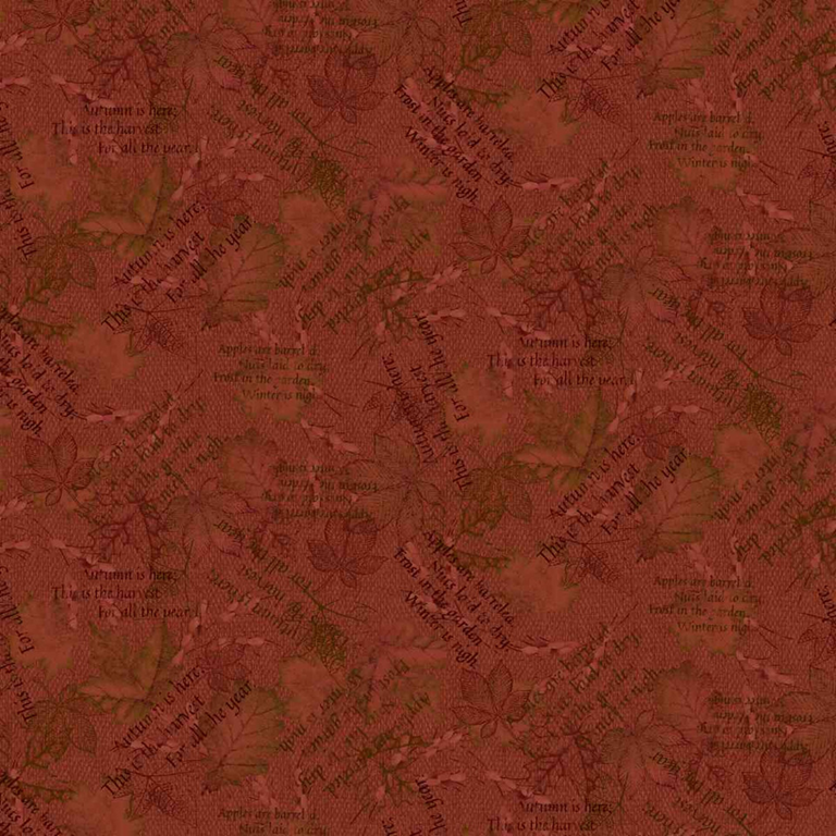3633-88 tessuto americano Bountiful Blessings red taglio 25x110 cm 