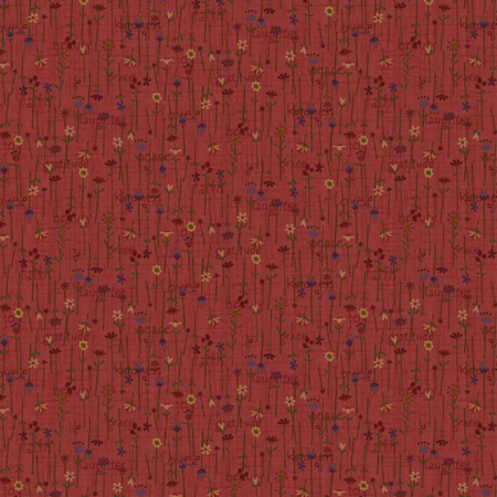 3635-89 tessuto americano Bountiful Blessings red taglio 25x110 cm