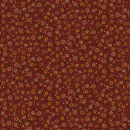 3636-88 tessuto americano Bountiful Blessings red taglio 25x110 cm