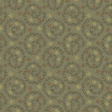 3638-66 tessuto americano Bountiful Blessings green taglio 25x110 cm