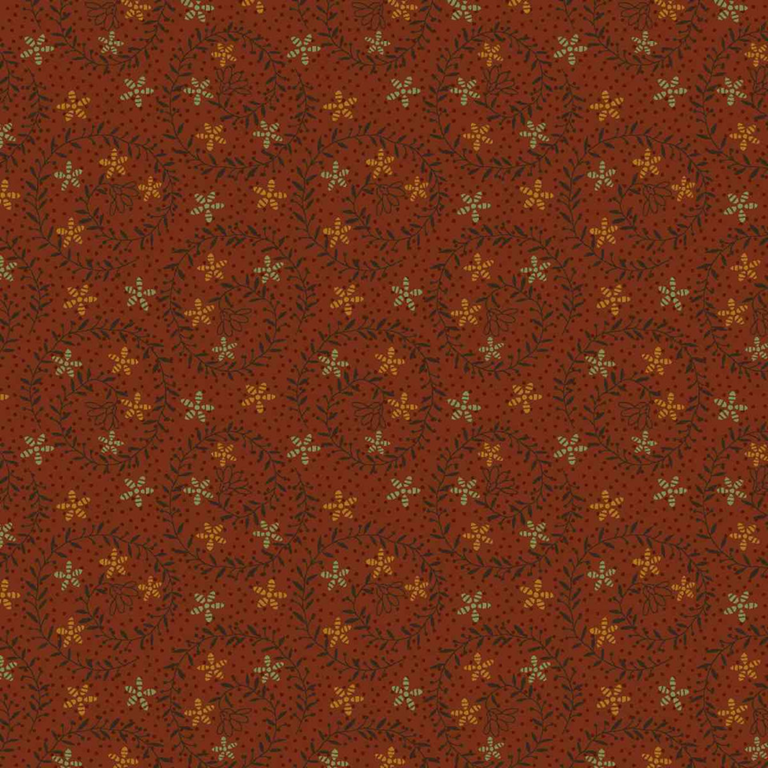 3638-83 tessuto americano Bountiful Blessings brick taglio 25x110 cm