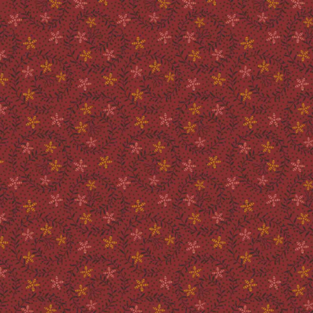 3638-88 tessuto americano Bountiful Blessings red taglio 25x110 cm
