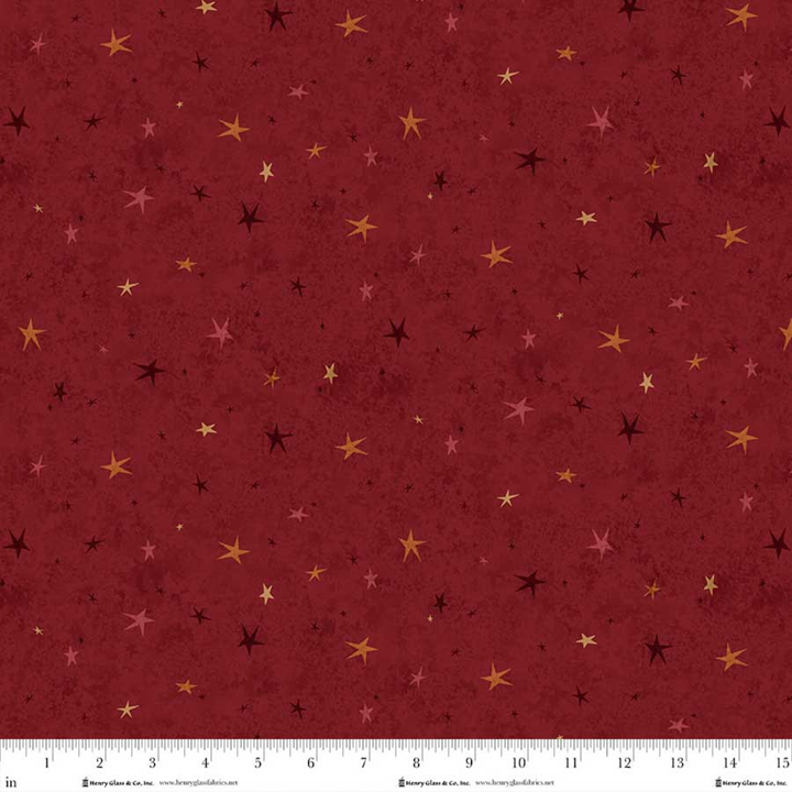 3556-88  tessuto americano seeing Stars basics red - taglio da 25x110 cm