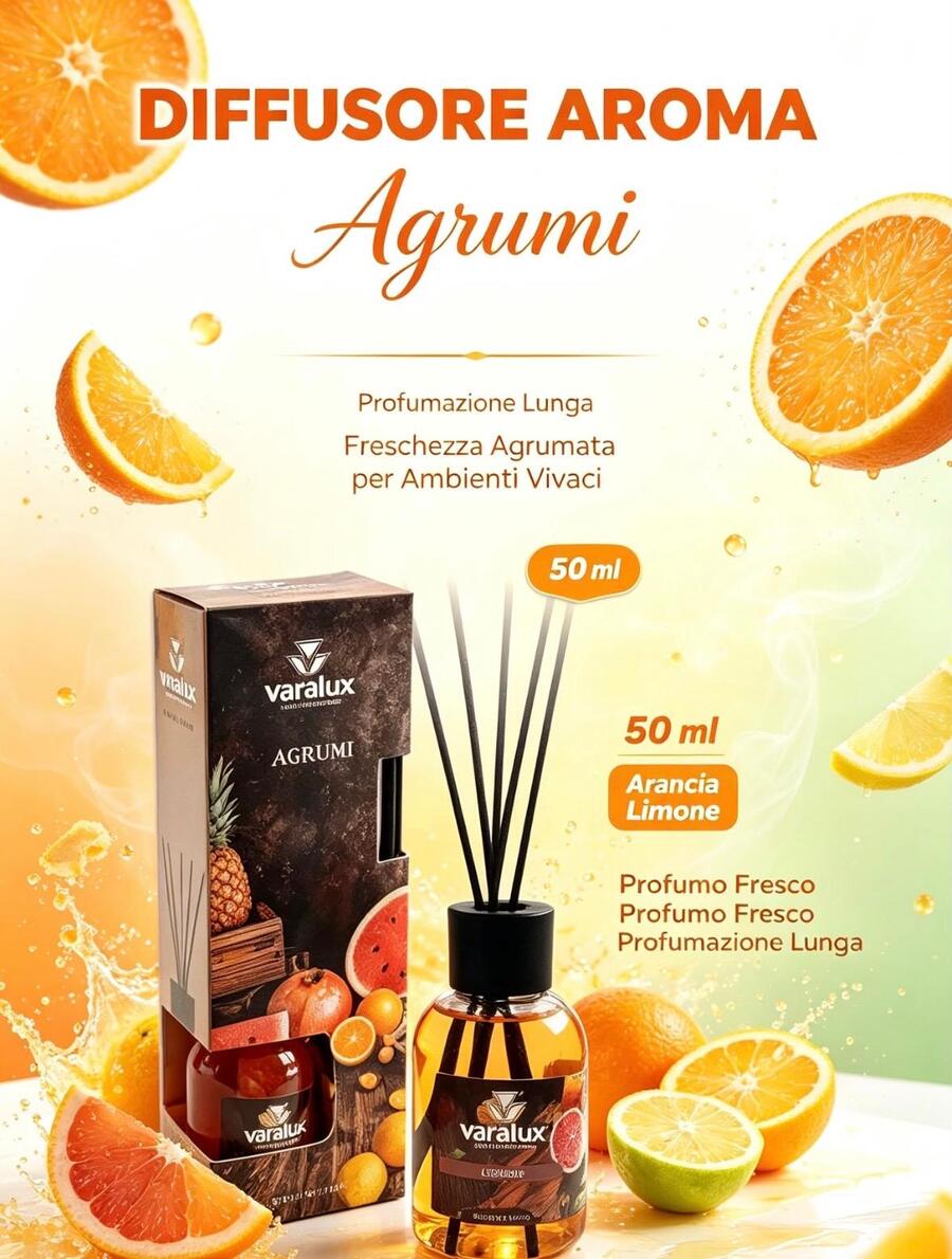 Varalux Diffusore aroma Agrumi da 50 Ml [Quantità minima 12 pezzi]