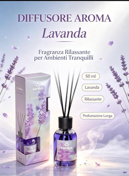 Varalux Diffusore aroma Lavanda da 50 Ml [Quantità minima 12 pezzi]