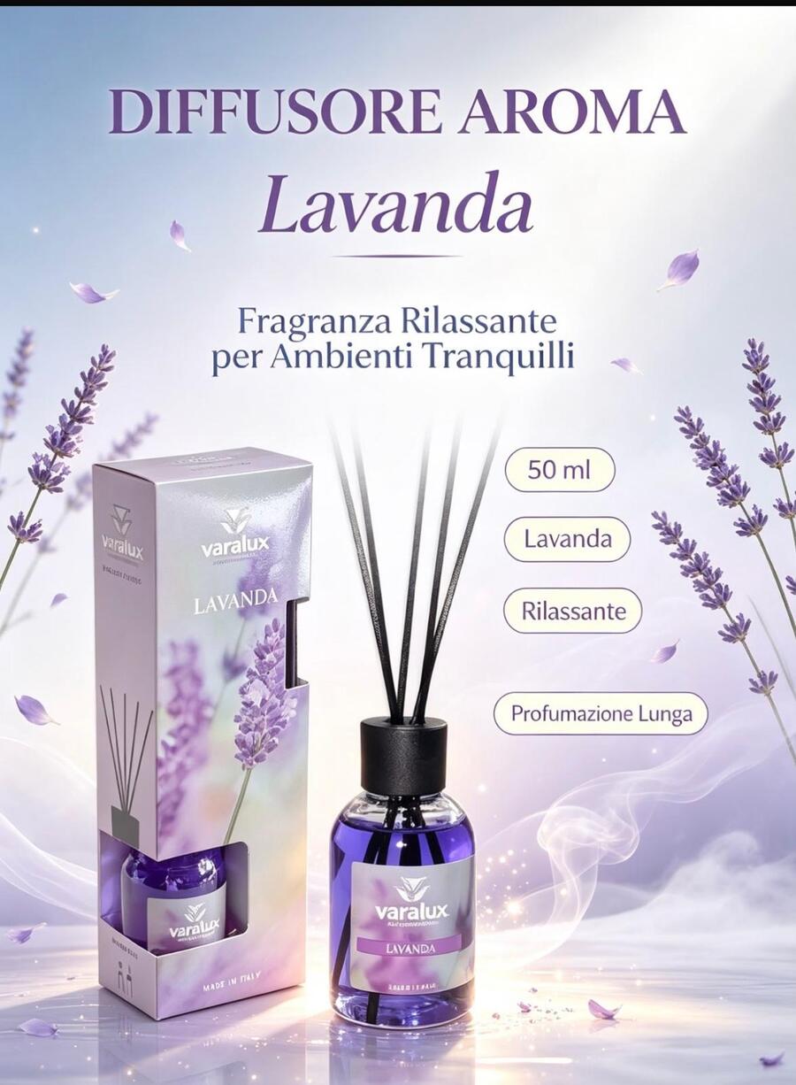 Varalux Diffusore aroma Lavanda da 50 Ml [Quantità minima 12 pezzi]