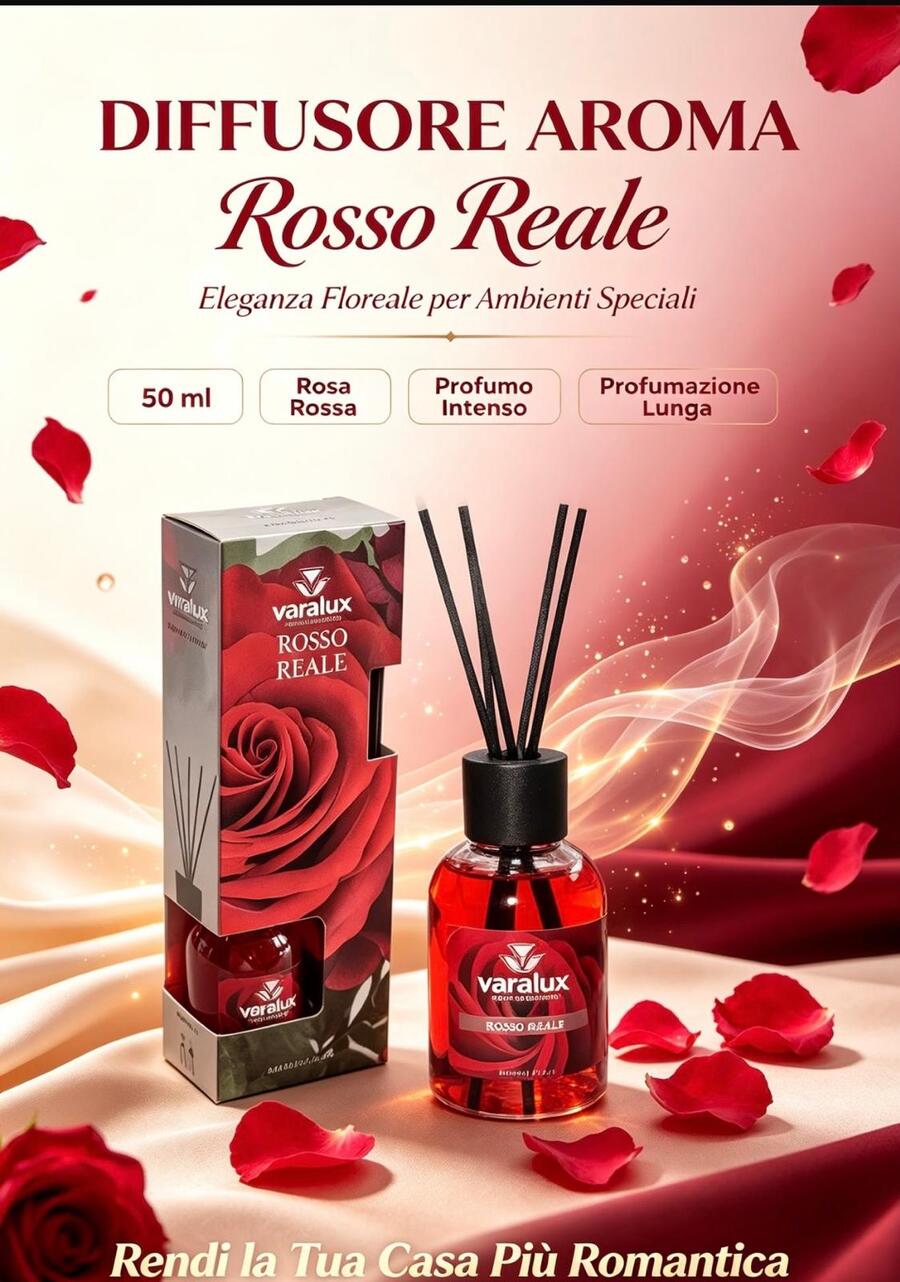 Varalux Diffusore aroma Rosso reale da 50 Ml [Quantità minima 12 pezzi]