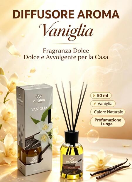 Varalux Diffusore aroma Vaniglia da 50 Ml [Quantità minima 12 pezzi]