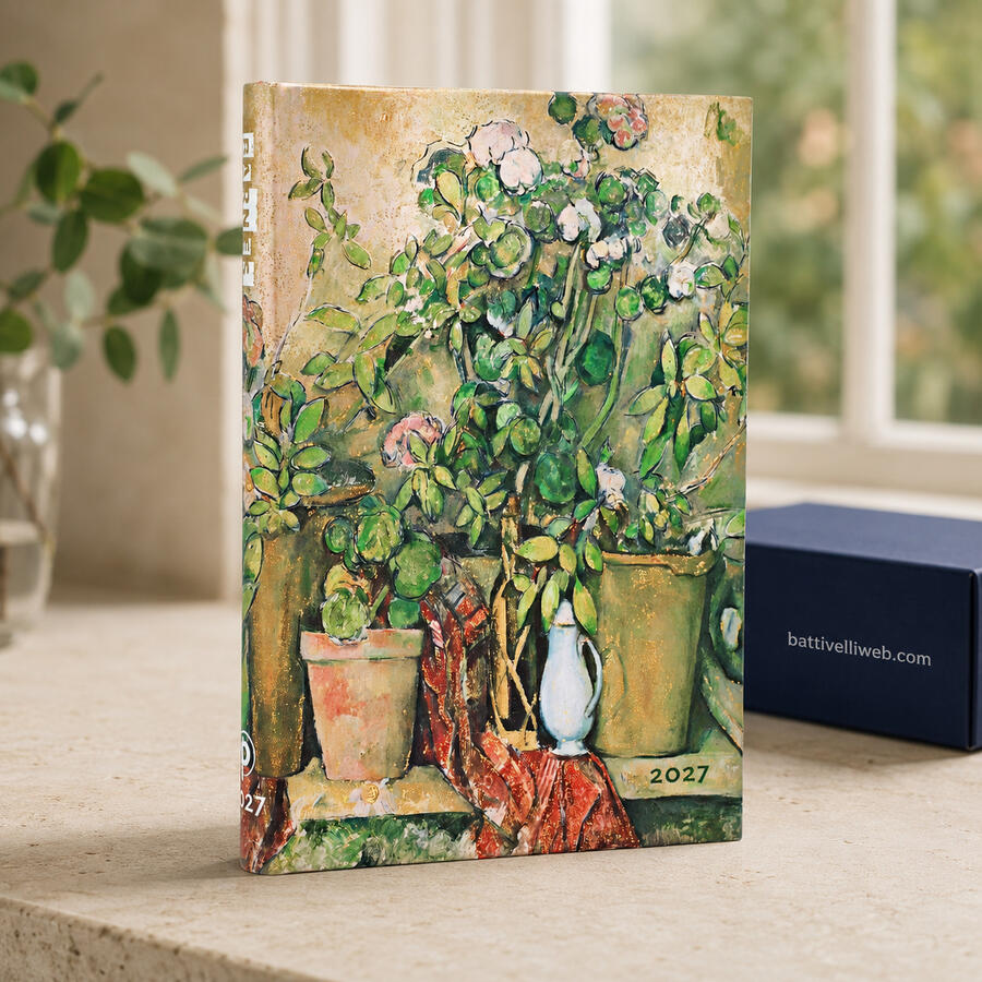 Agenda Settimanale 2027 "Vasi di Terracotta e Fiori, Cezanne" Mini – 9,5 × 14 cm PAPERBLANKS