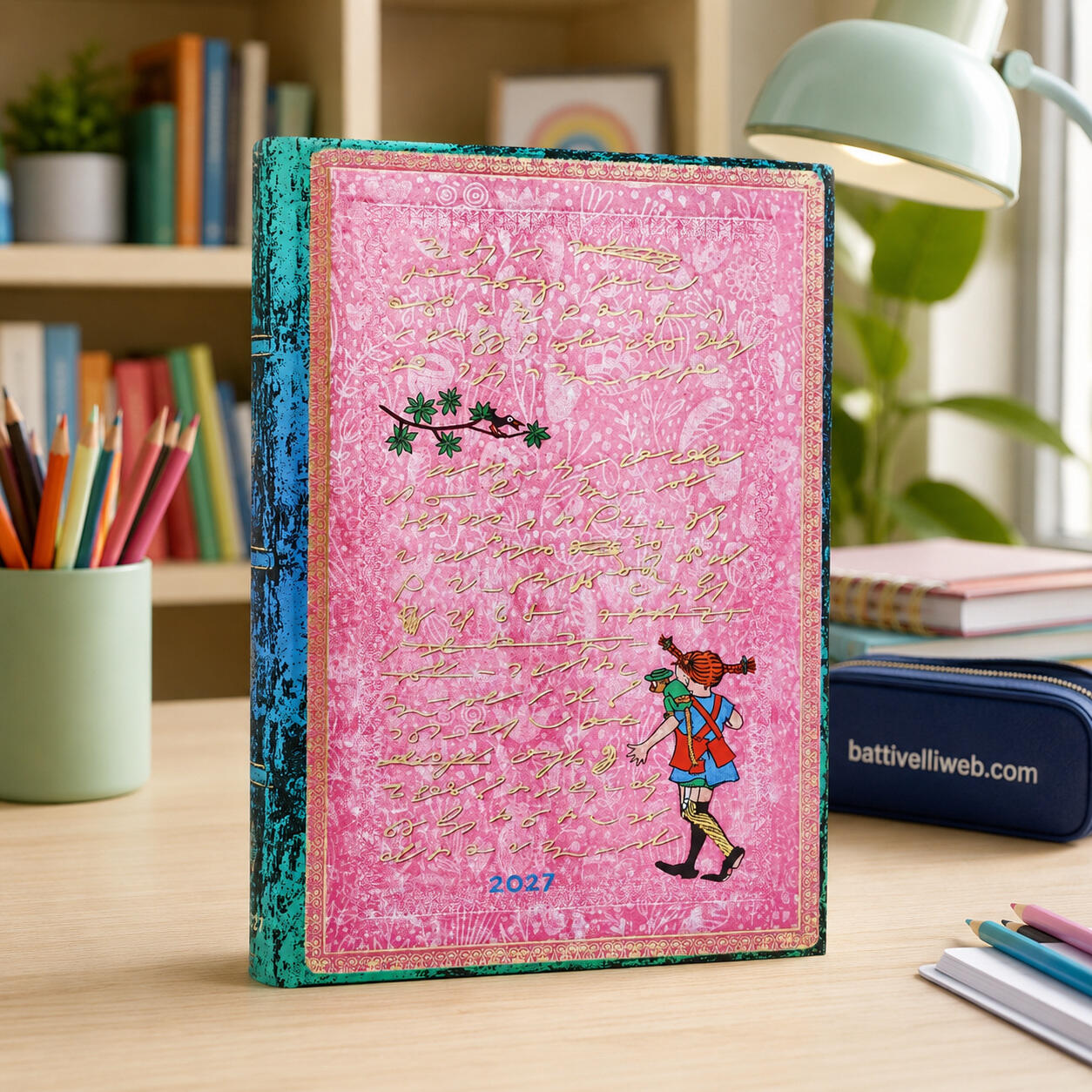 Agenda Giornaliera 2027 "Astrid Lindgren, Pippi Calzelunghe" Midi – 12,7 × 17,8 cm PAPERBLANKS