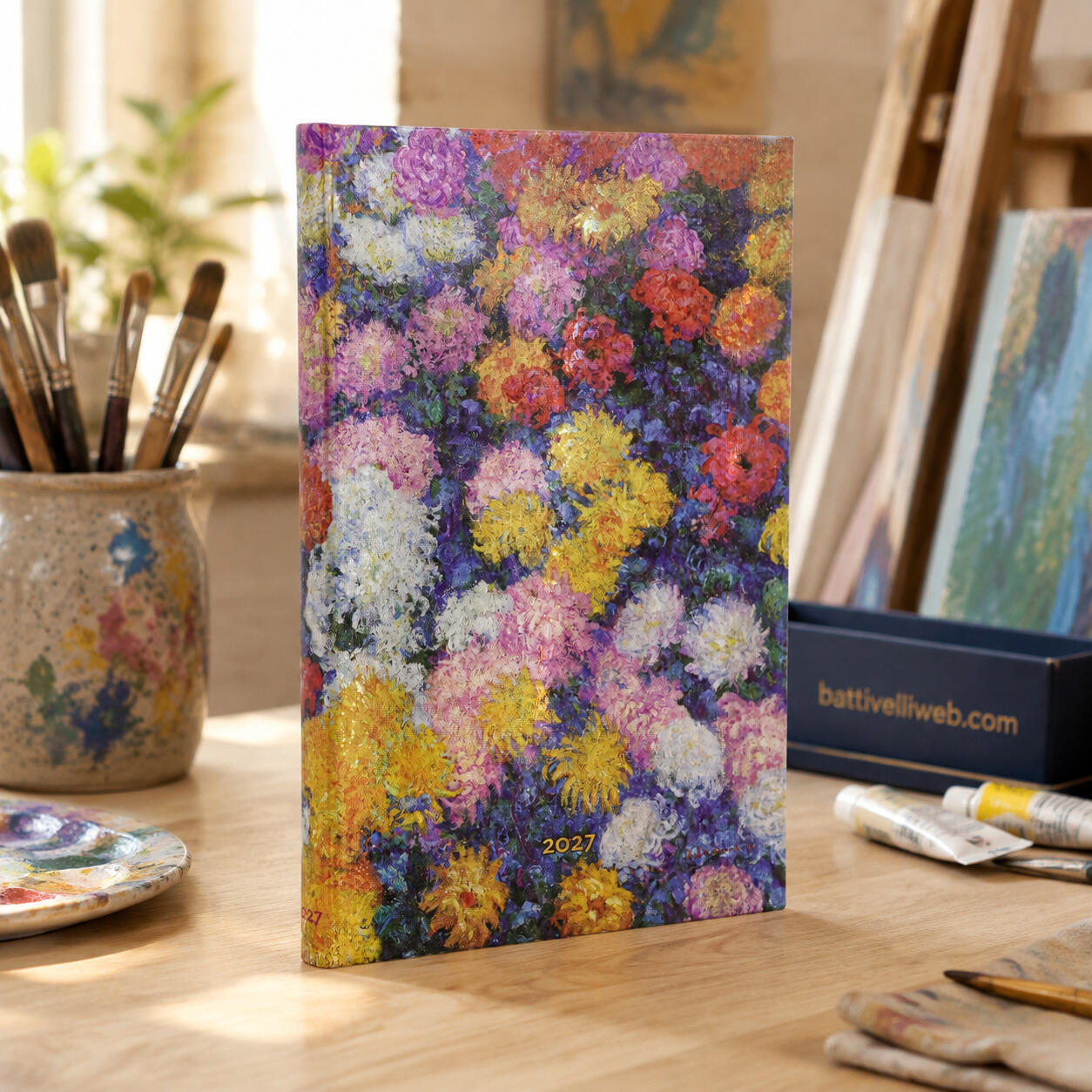 Agenda Settimanale 2027 "I Crisantemi di Monet" Mini – 9,5 × 14 cm PAPERBLANKS