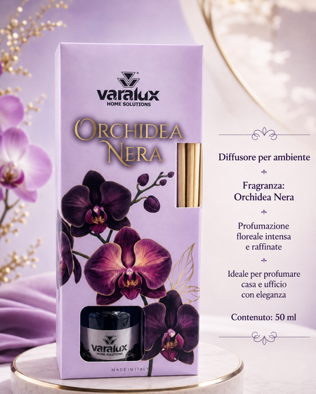  Varalux Diffusore aroma Orchidea Nera da 50 Ml [Quantità minima 12 pezzi]