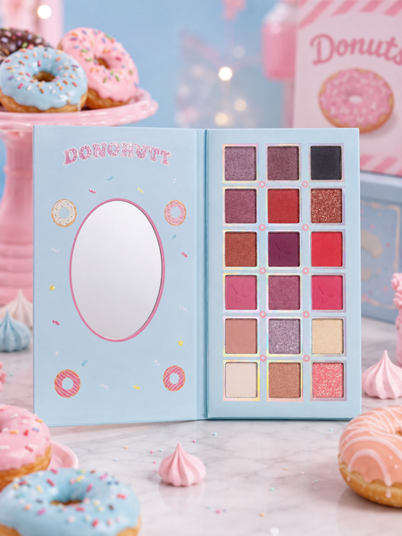 Medecoo Paletta Ombretto Da 18 colori Doughnut [Quantità minima 12 pezzi]