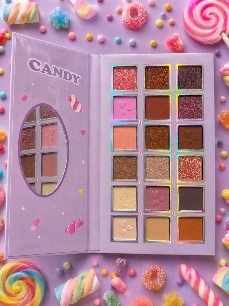 Medecoo Paletta Ombretto Da 18 colori Cotton Candy [Quantità minima 12 pezzi]