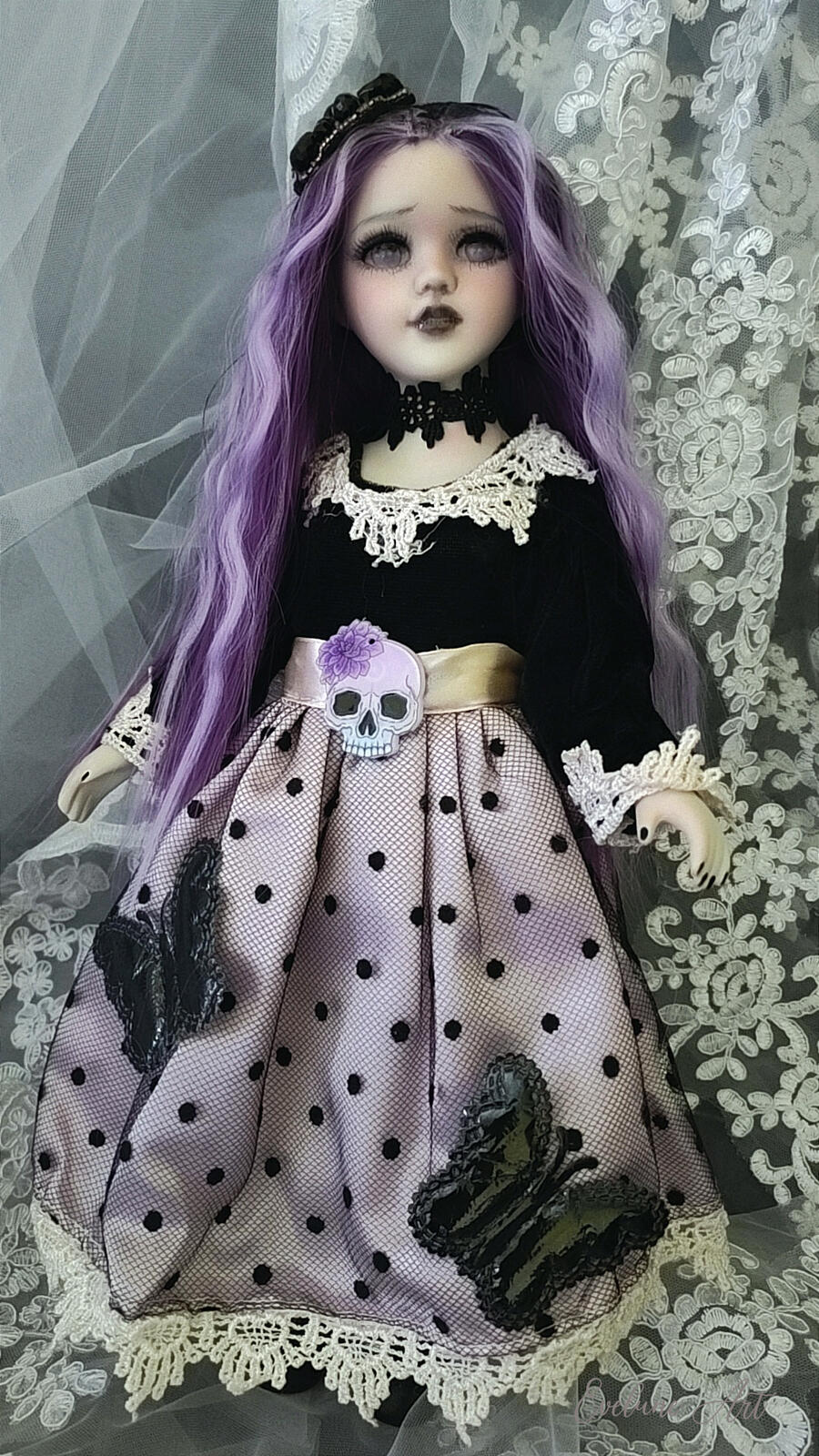  Michaela - Bambola Goth in porcellana