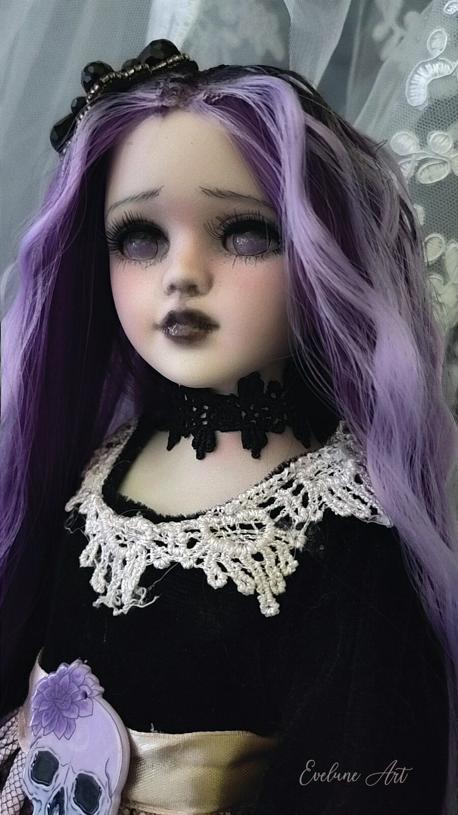  Michaela - Bambola Goth in porcellana